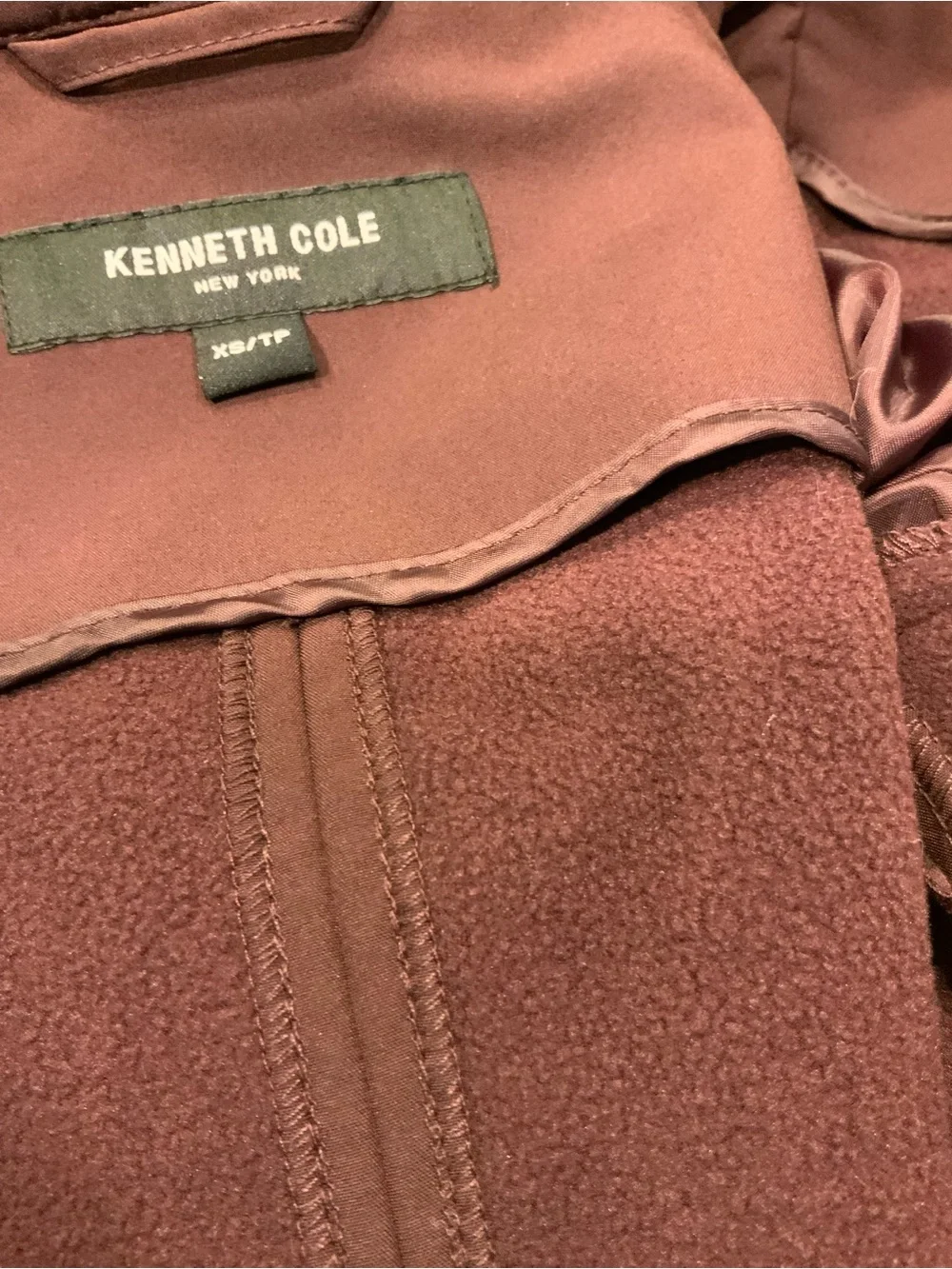 Kenneth Cole Mauve Belted Trench Coat